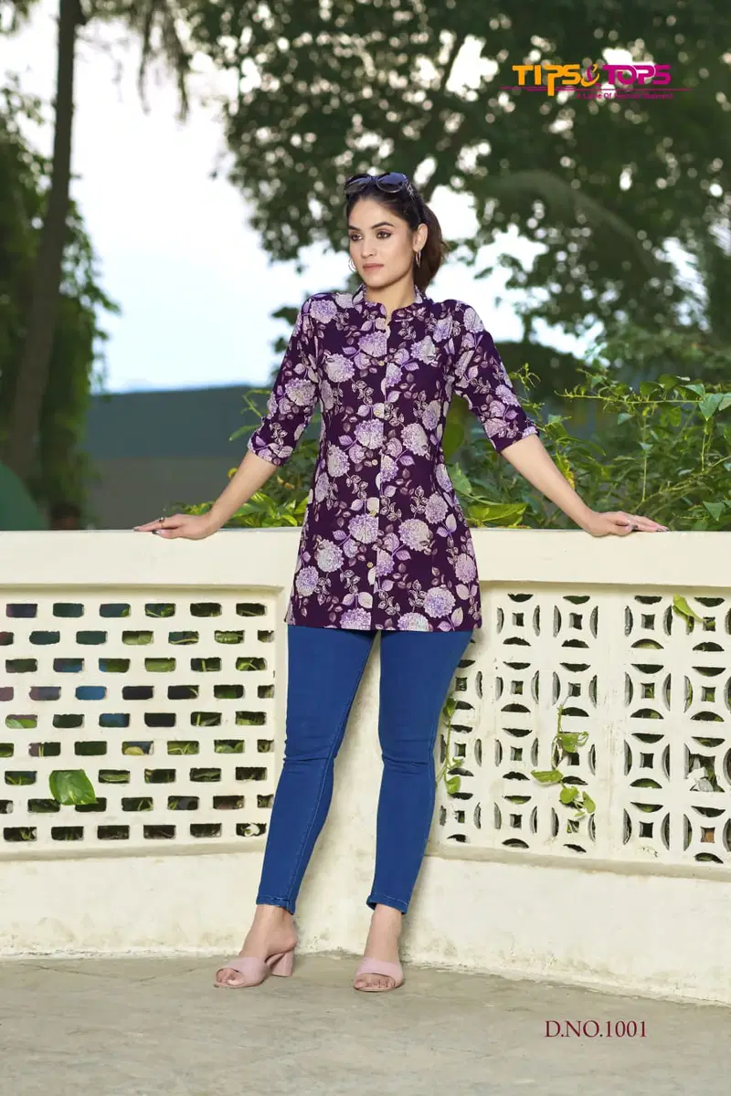 Cotton Shorties Vol 6 By Tips And Tops Cotton Printed Ladies Top Wholesale In India